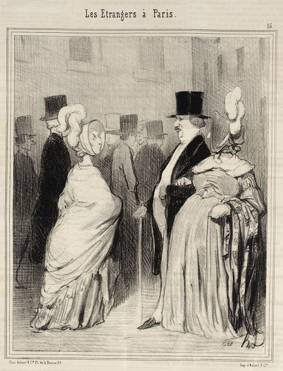 Die Fremden, von sich selbst betrachtet von Honoré Daumier