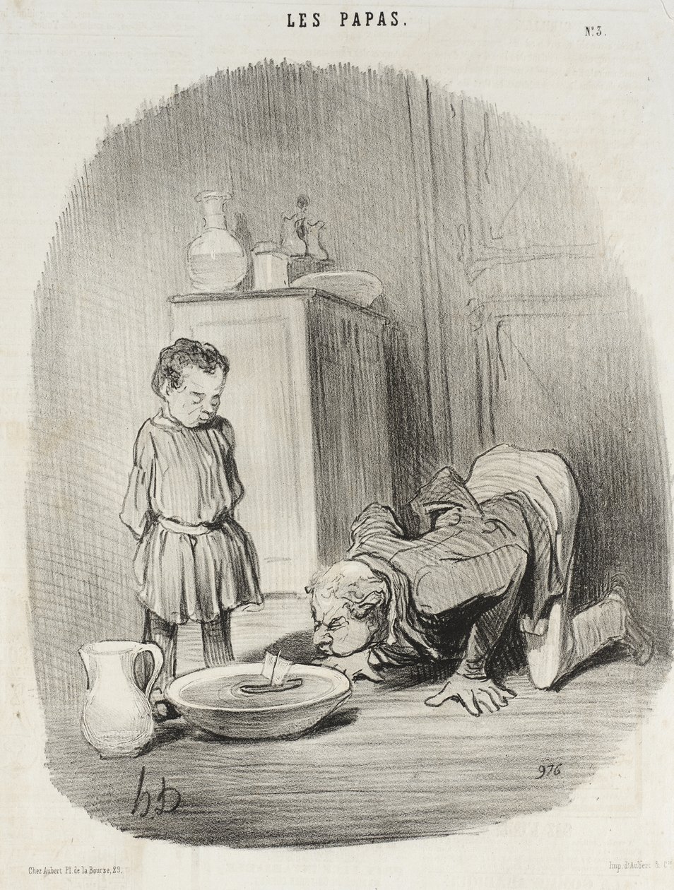 Les Papas (Serie von Drucken) von Honoré Daumier