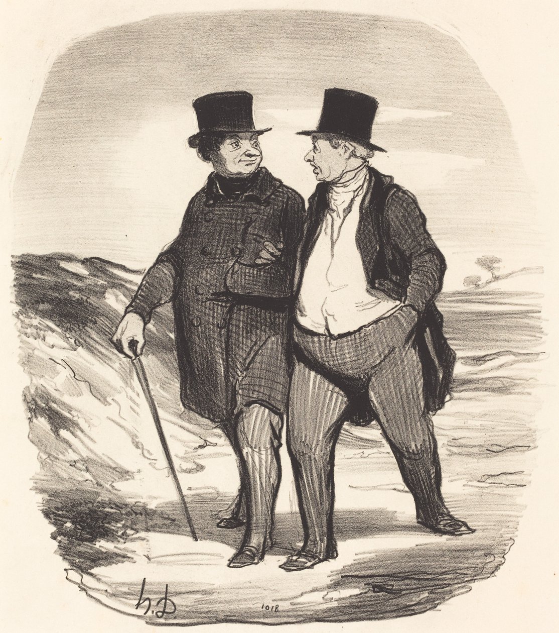 Les Temps sont durs... von Honoré Daumier