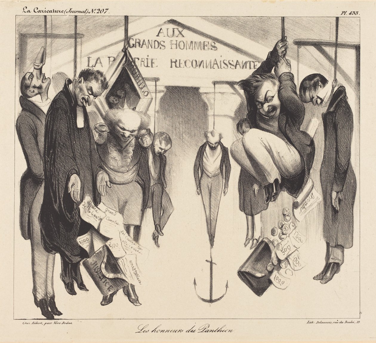 Die Ehren des Pantheons von Honoré Daumier