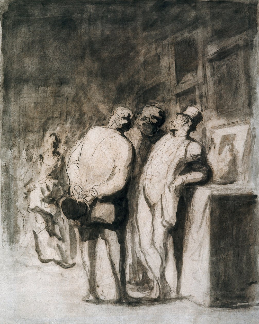 Die drei Kenner von Honoré Daumier