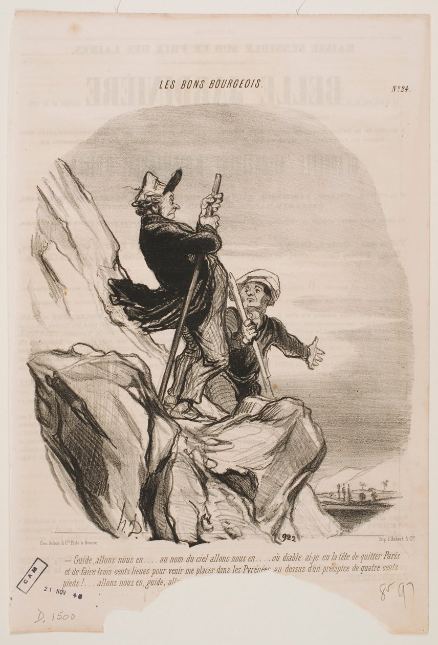Lass uns von hier verschwinden, Führer, lass uns gehen. von Honoré Daumier