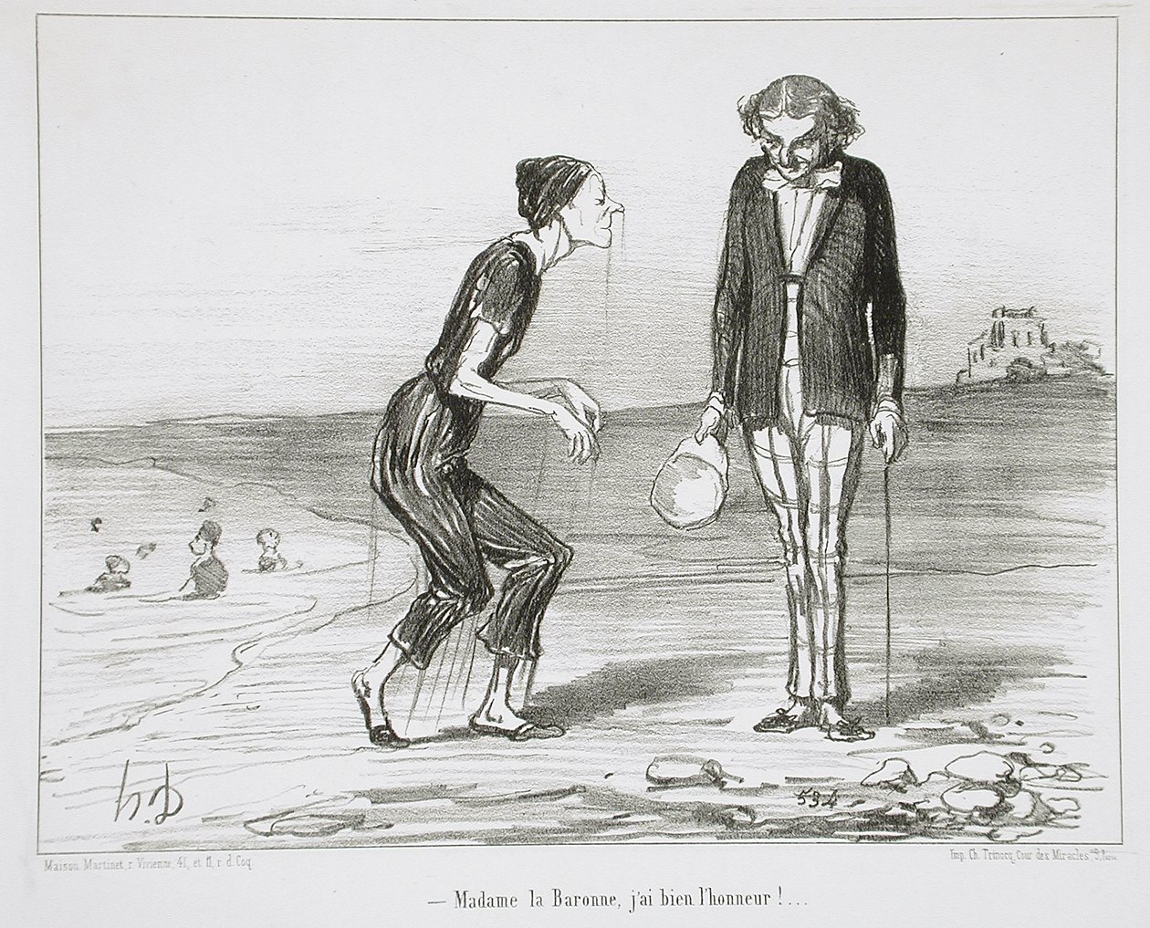 Frau Baronin, ich habe wirklich die Ehre! von Honoré Daumier