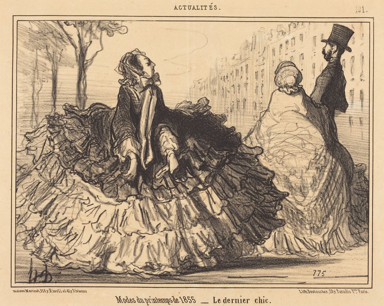 Frühlingsmoden von 1855 von Honoré Daumier
