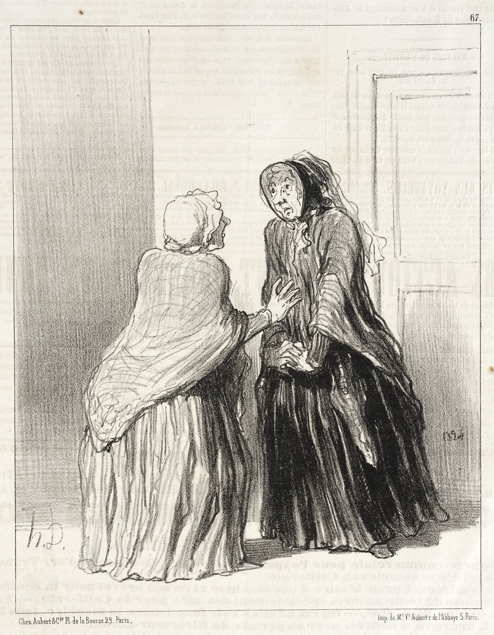 Mein armer Azor, der gestorben ist!... von Honoré Daumier