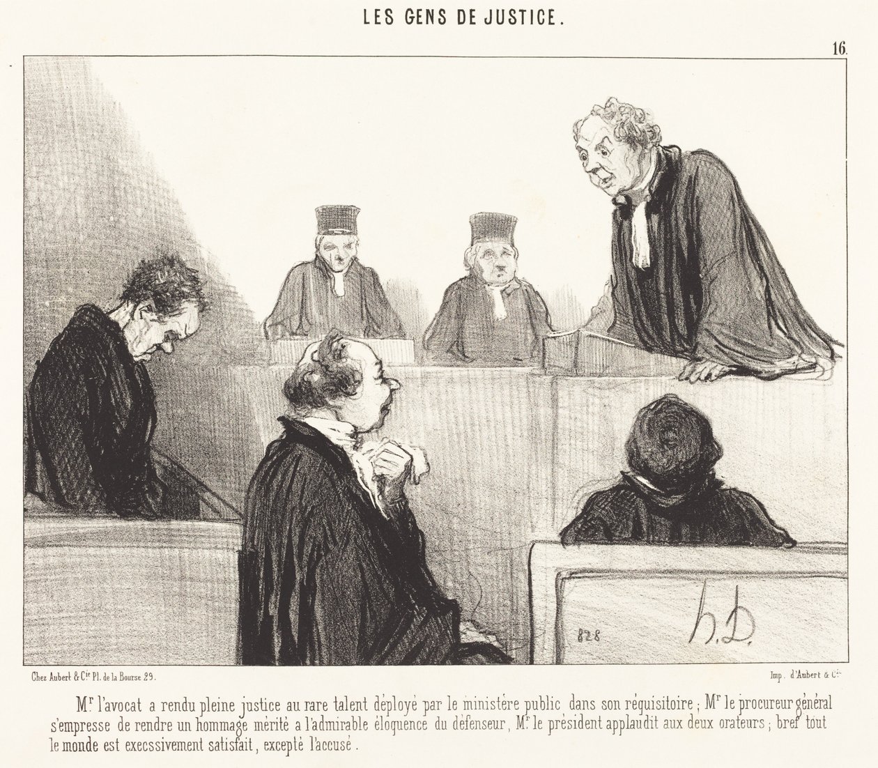 Herr Anwalt hat volle Gerechtigkeit widerfahren lassen... von Honoré Daumier