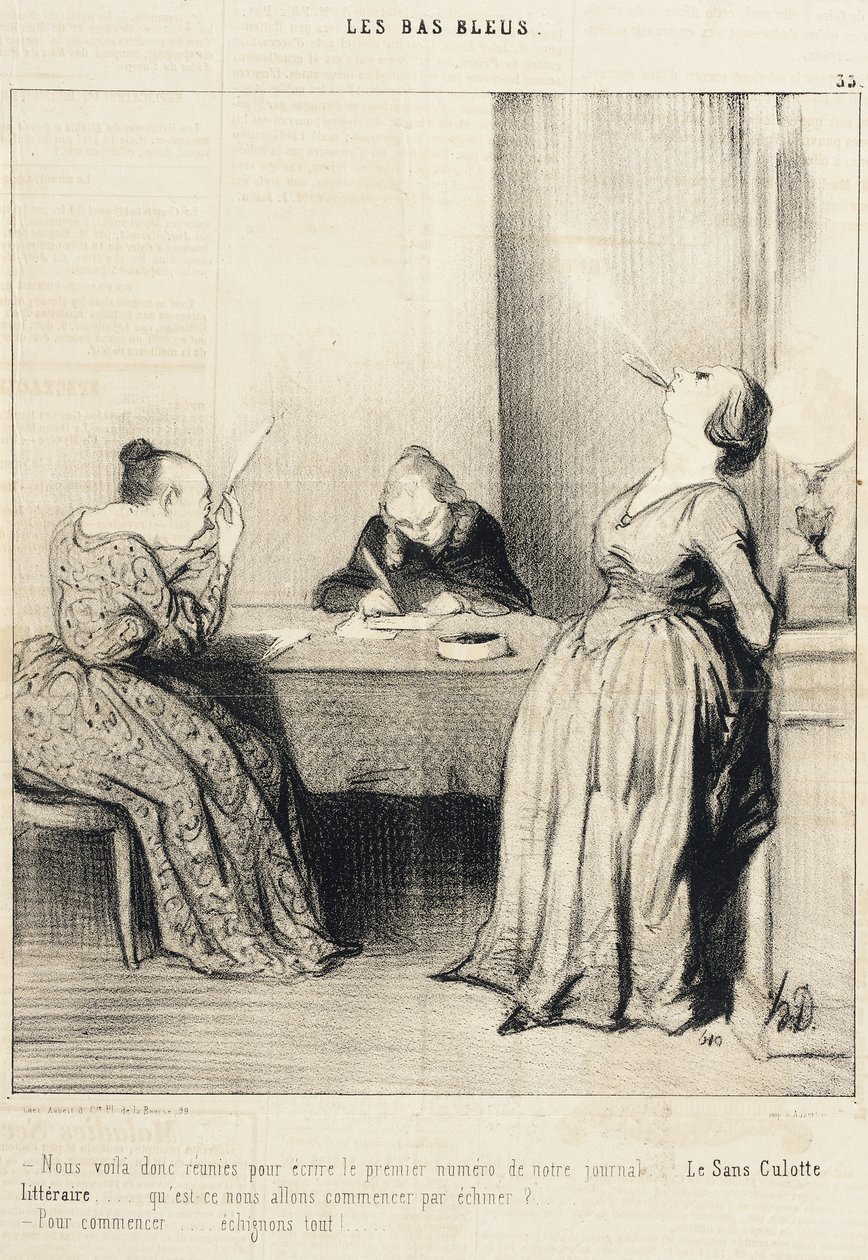 Hier sind wir... vereint, um die erste Nummer zu schreiben... von Honoré Daumier