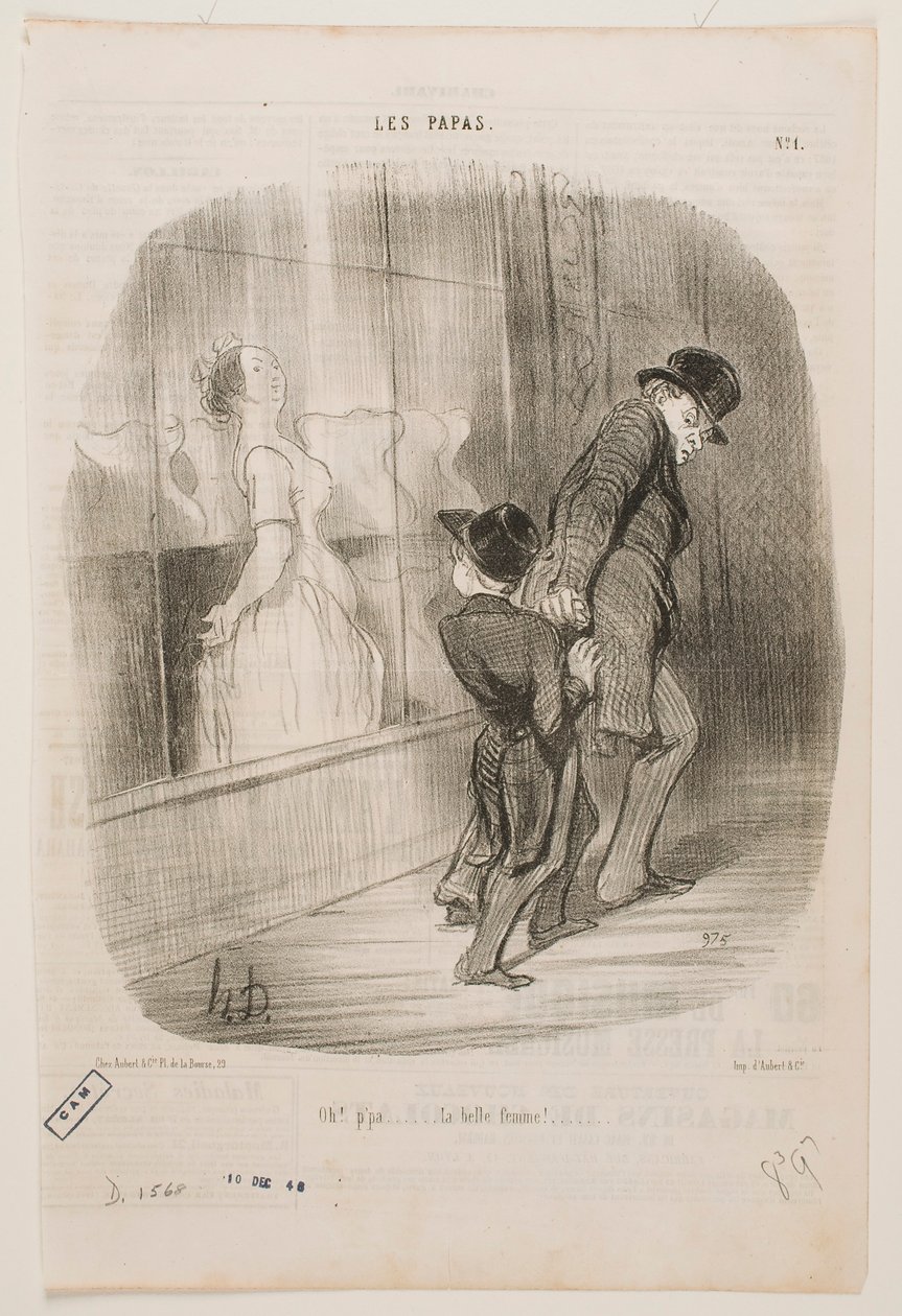 Oh, Papa, ... was für eine schöne Frau! von Honoré Daumier