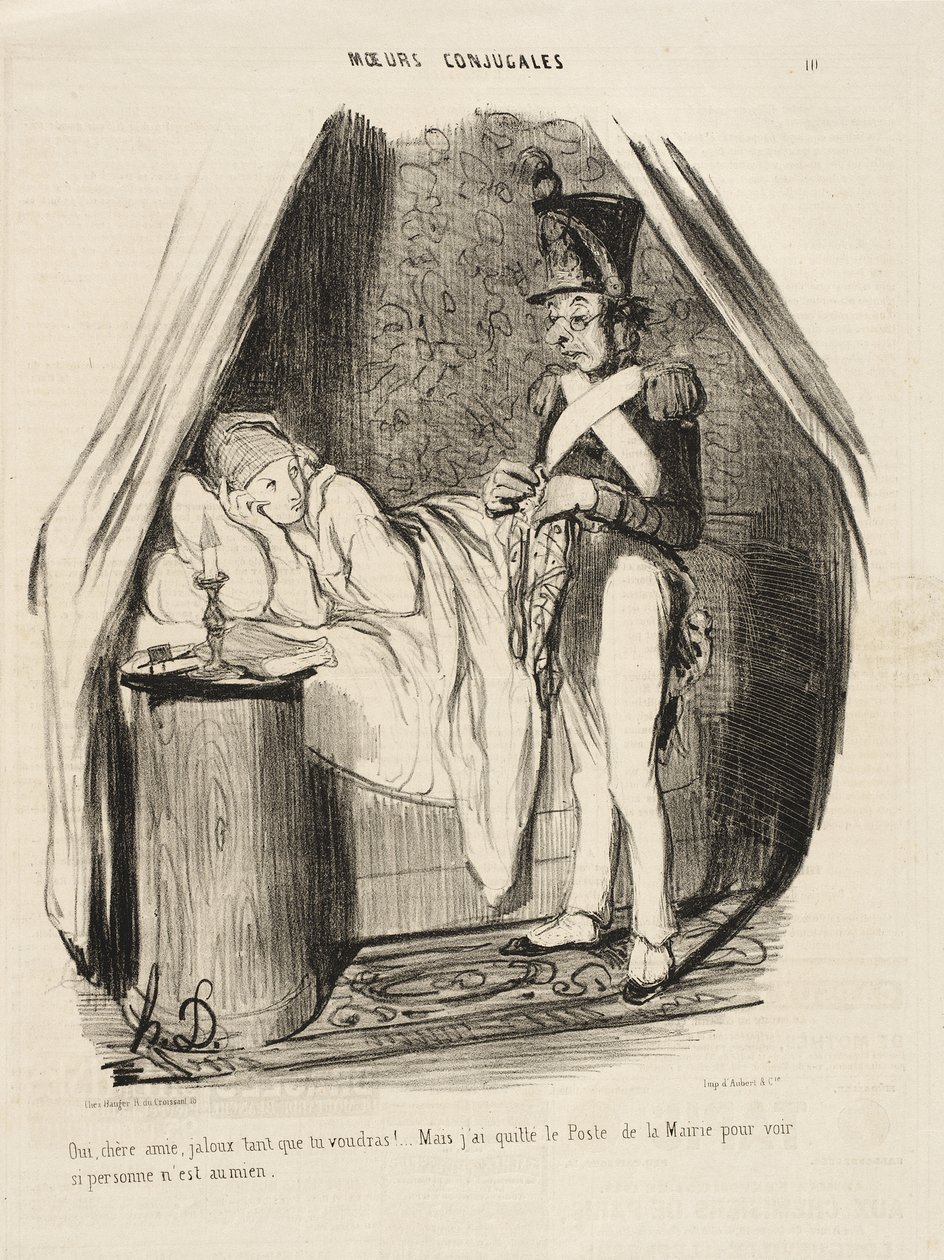 Ja, liebe Freundin, eifersüchtig, so viel du willst!... von Honoré Daumier