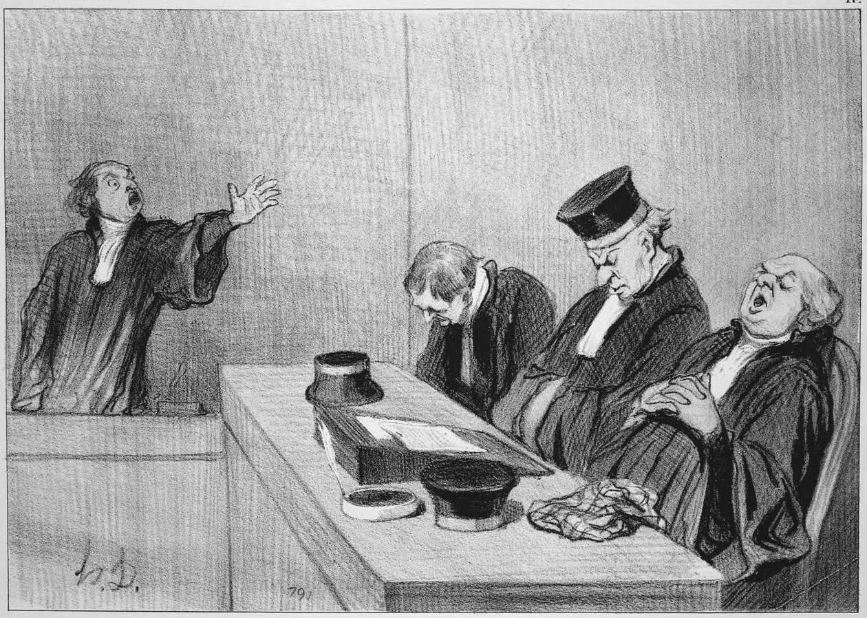 Ja, man will diesen Waisen berauben... von Honoré Daumier