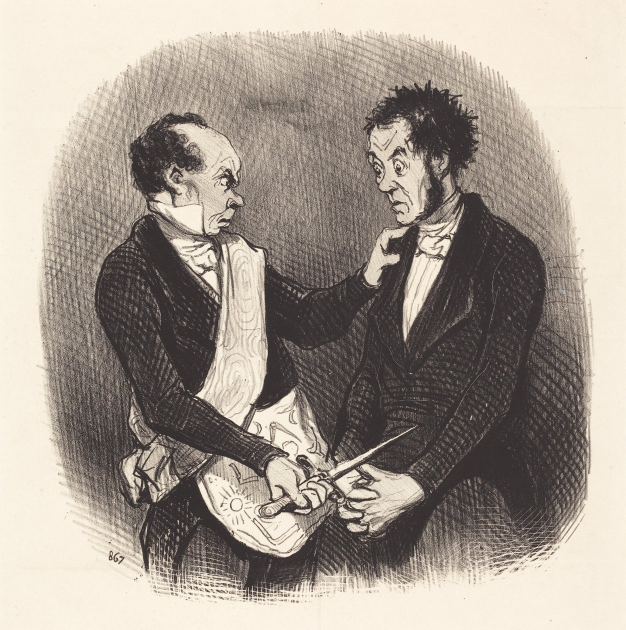 Aufnahme eines Freimaurers von Honoré Daumier