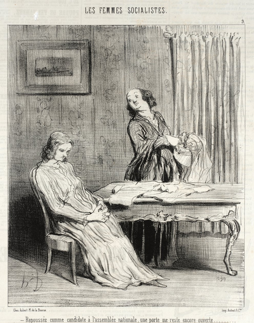 Repoussée...eine Tür bleibt mir offen... von Honoré Daumier
