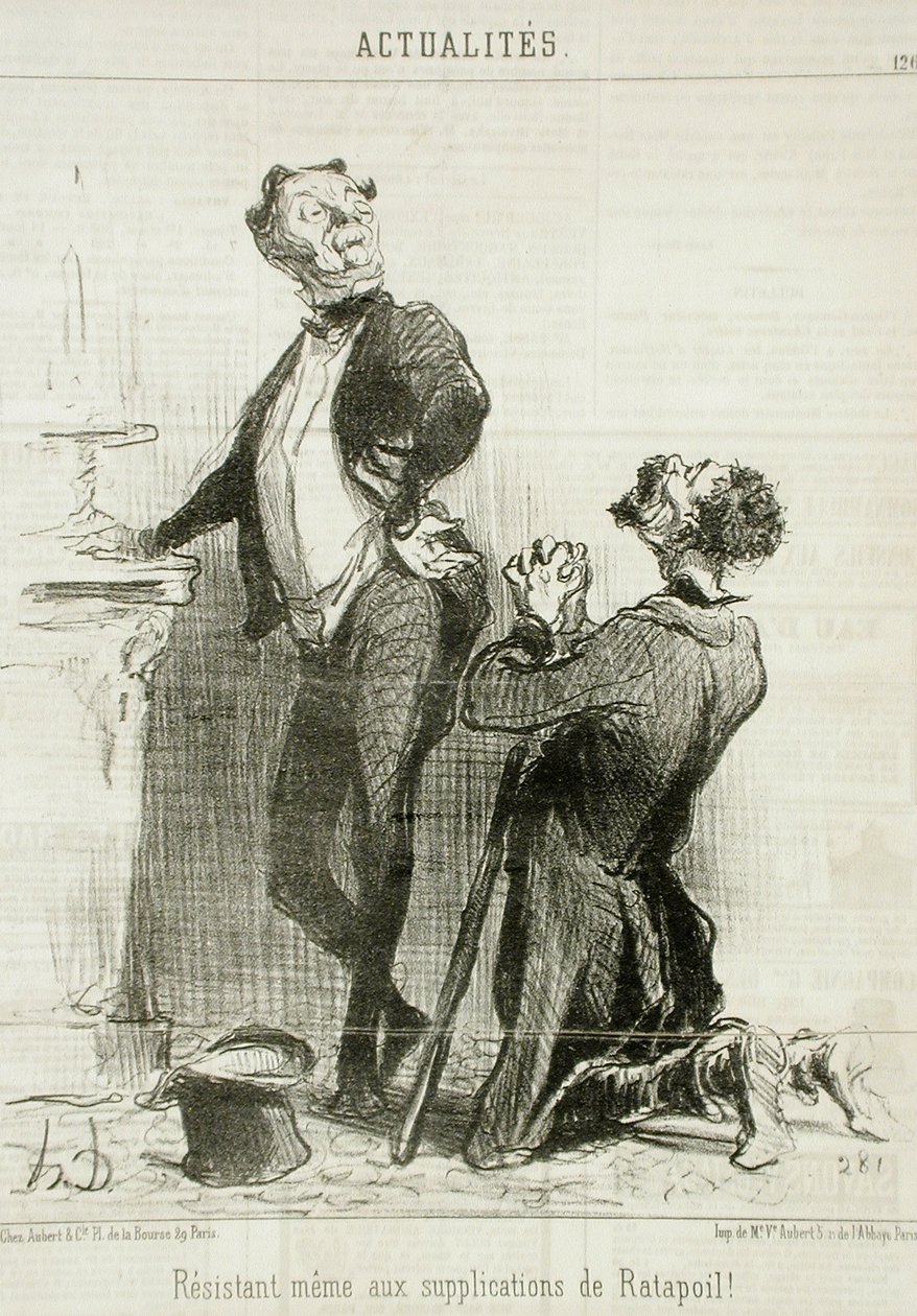 Den Bitten Ratapoils widerstehend... von Honoré Daumier