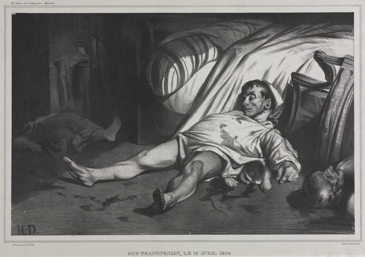 Rue Transnonain, 15. April 1834 von Honoré Daumier