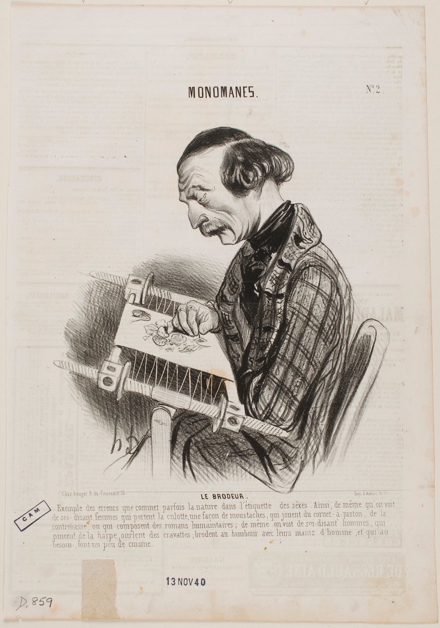 Die Stickerin von Honoré Daumier