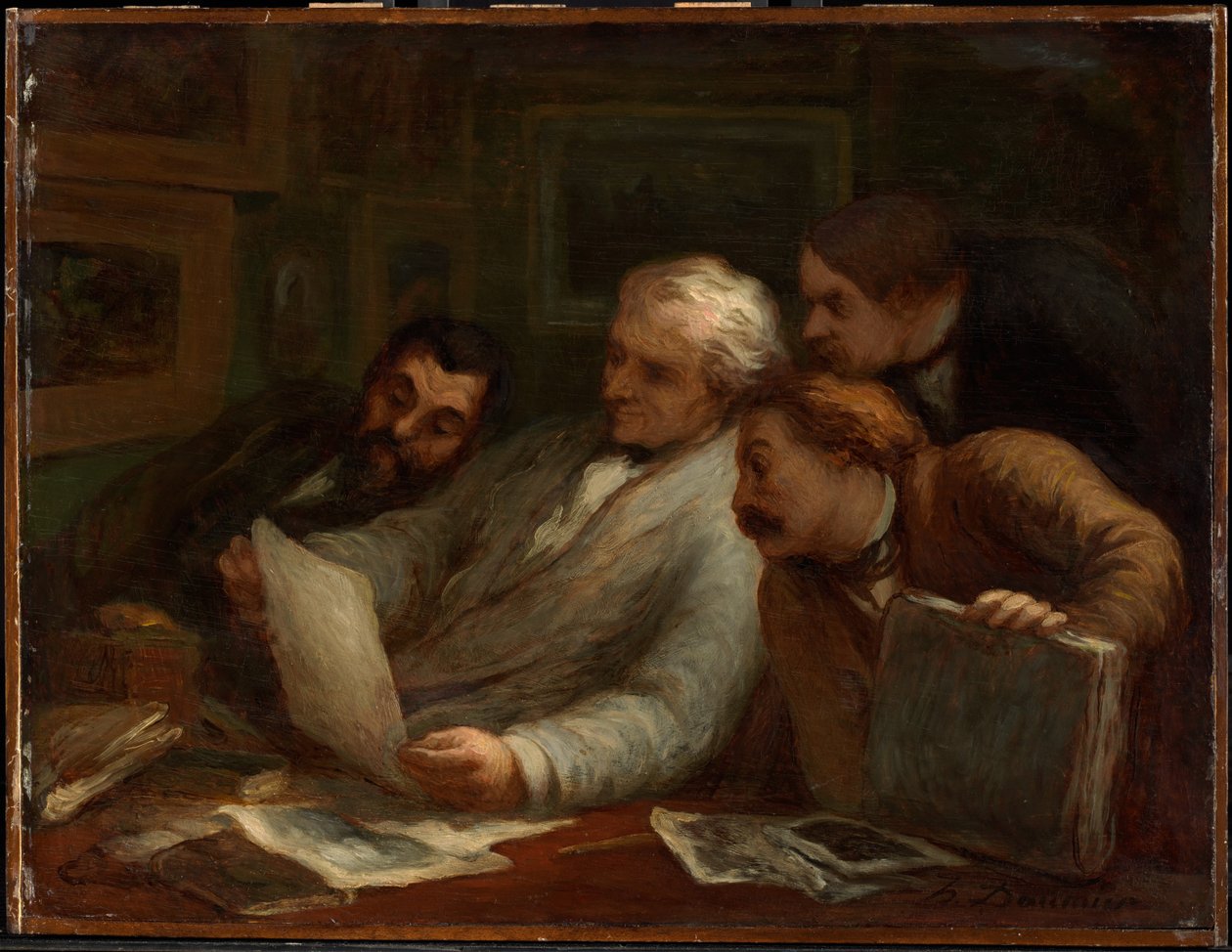 Die Drucksammler von Honoré Daumier
