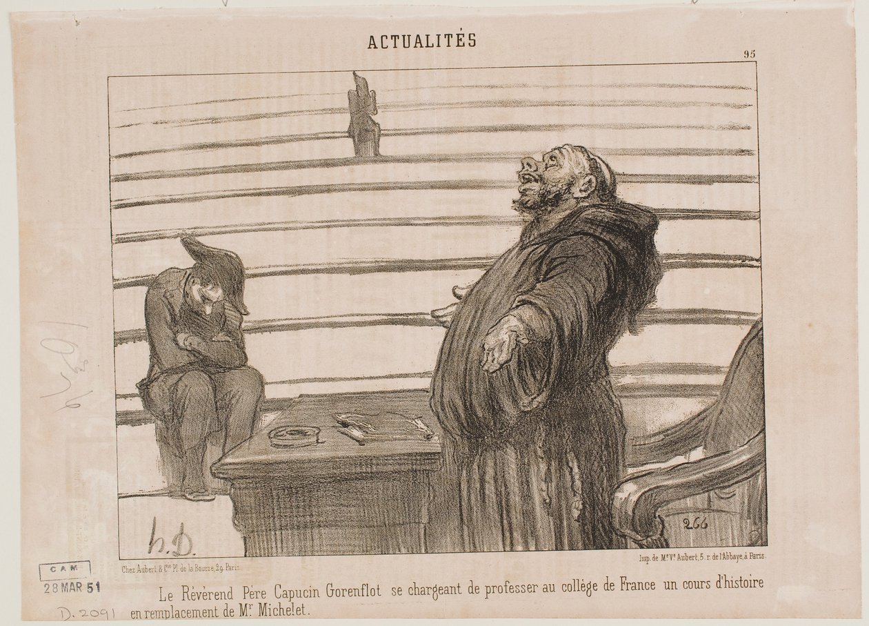 Der ehrwürdige Pater des Kapuzinerordens von Honoré Daumier