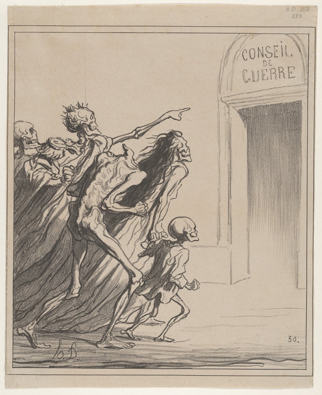 Die Zeugen - Der Kriegsrat von Honoré Daumier