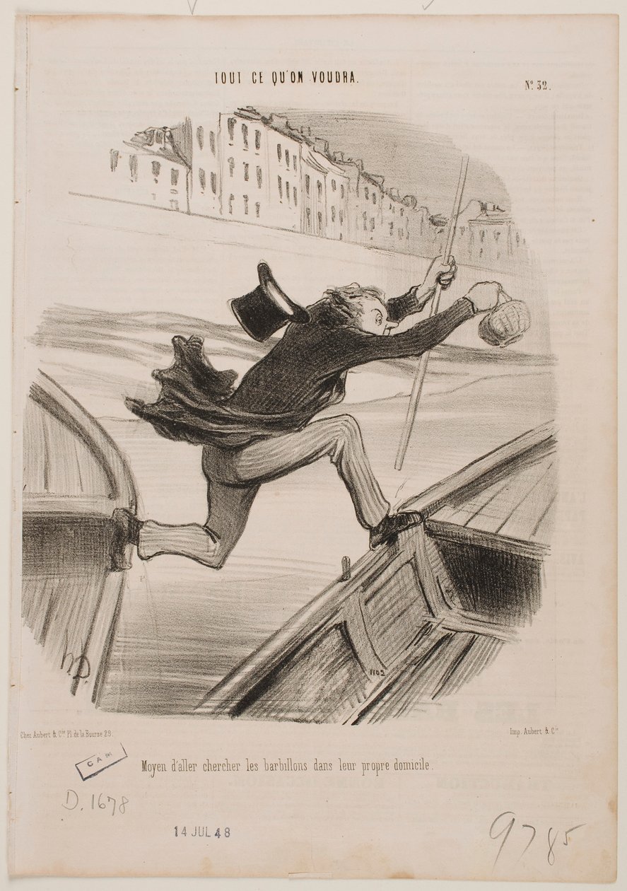 Die beste Methode, um Fische zu fangen von Honoré Daumier