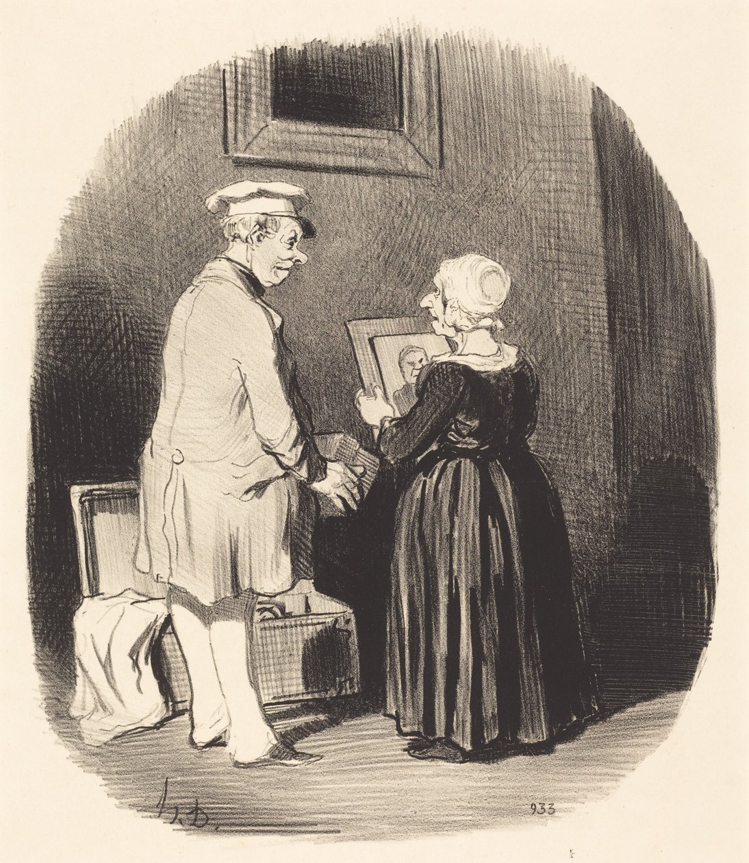 Schau, meine Frau, da ist mein Porträt... von Honoré Daumier