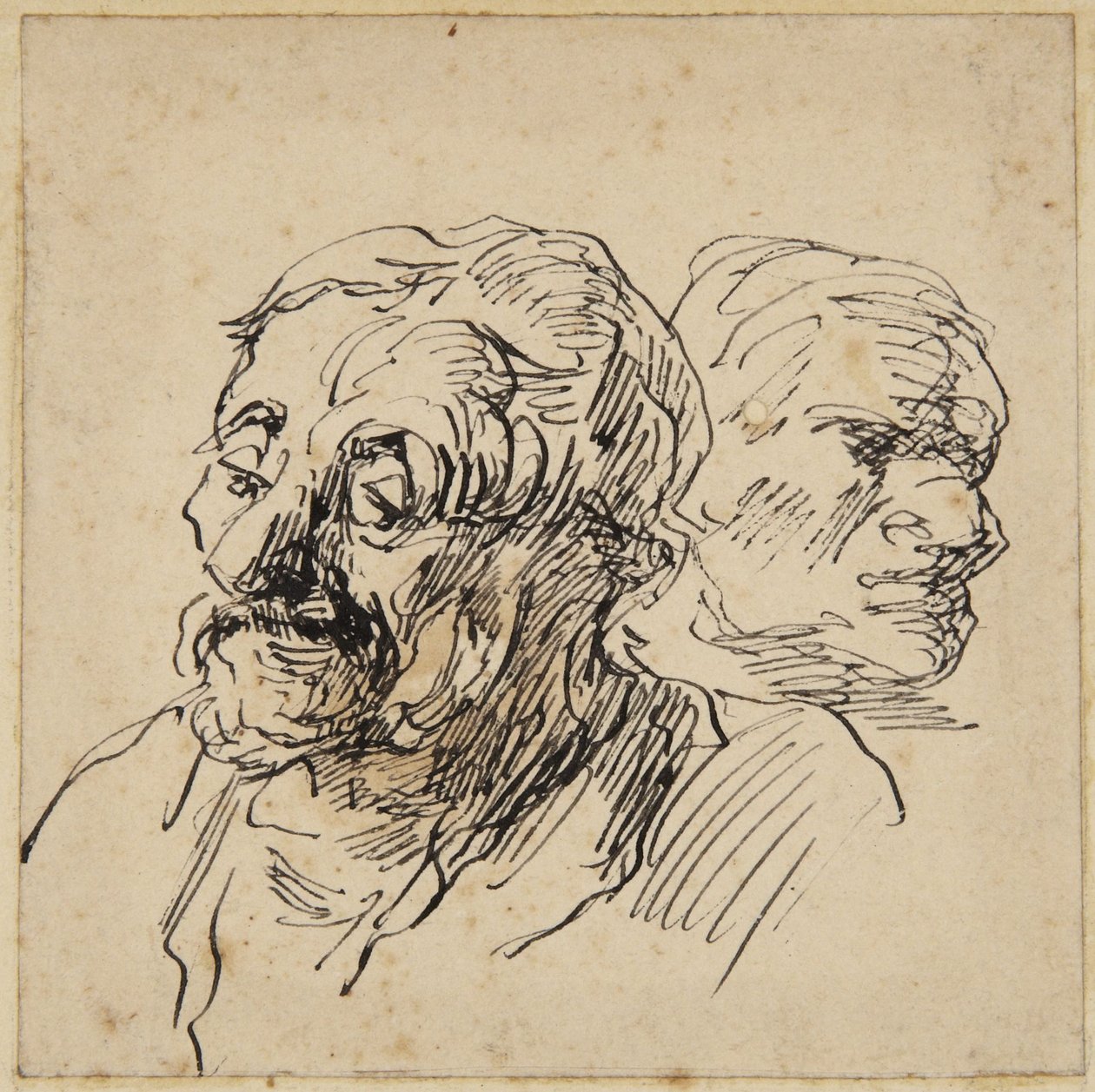 Zwei Köpfe von Honoré Daumier