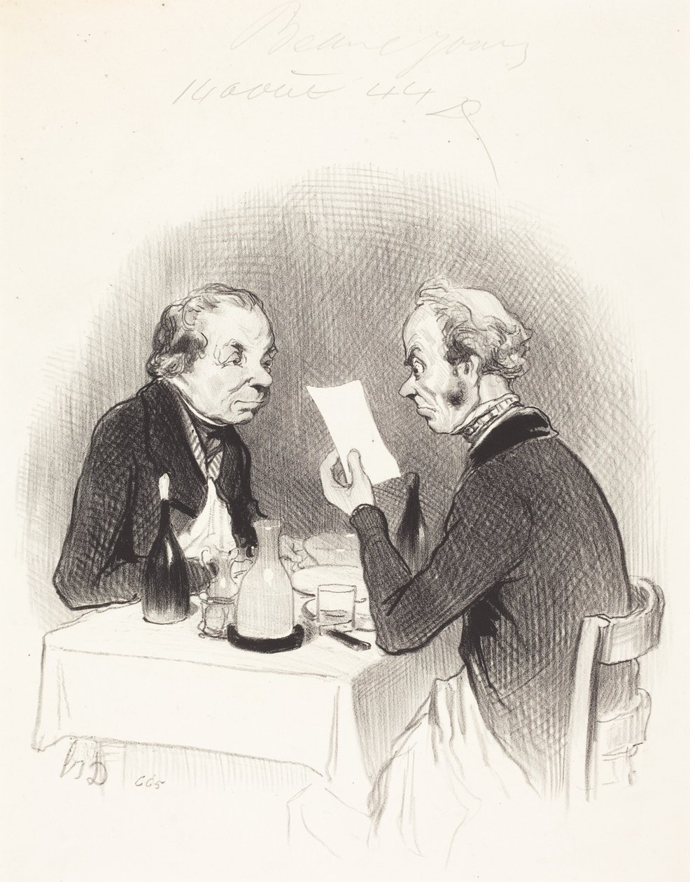 Ein mageres Abendessen von Honoré Daumier