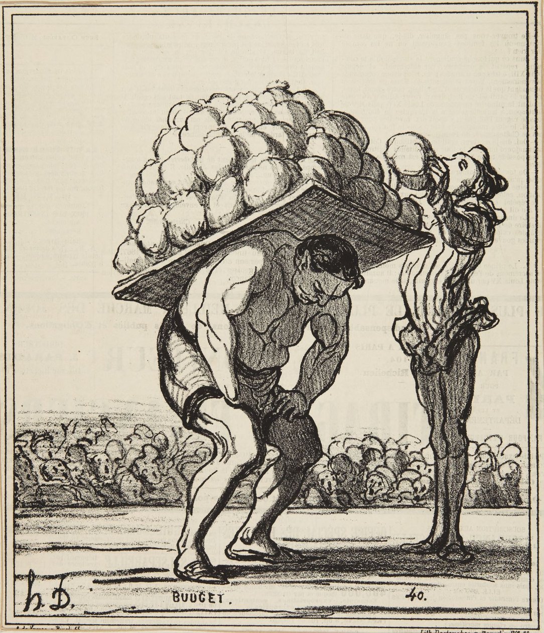 Ein Herkules, der die von der Fête de St. Cloud übertrifft von Honoré Daumier
