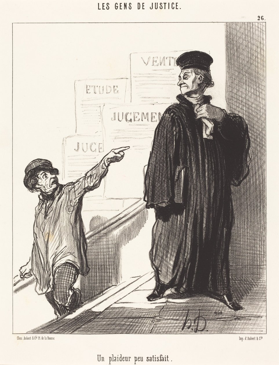 Ein unzufriedener Kläger von Honoré Daumier