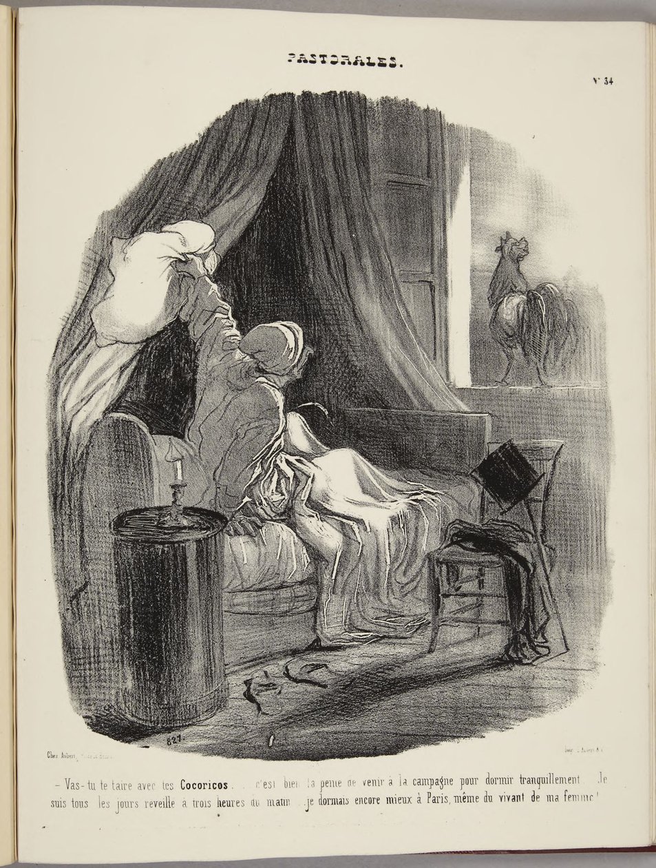 Wirst du mit deinem Kikeriki schweigen... von Honoré Daumier