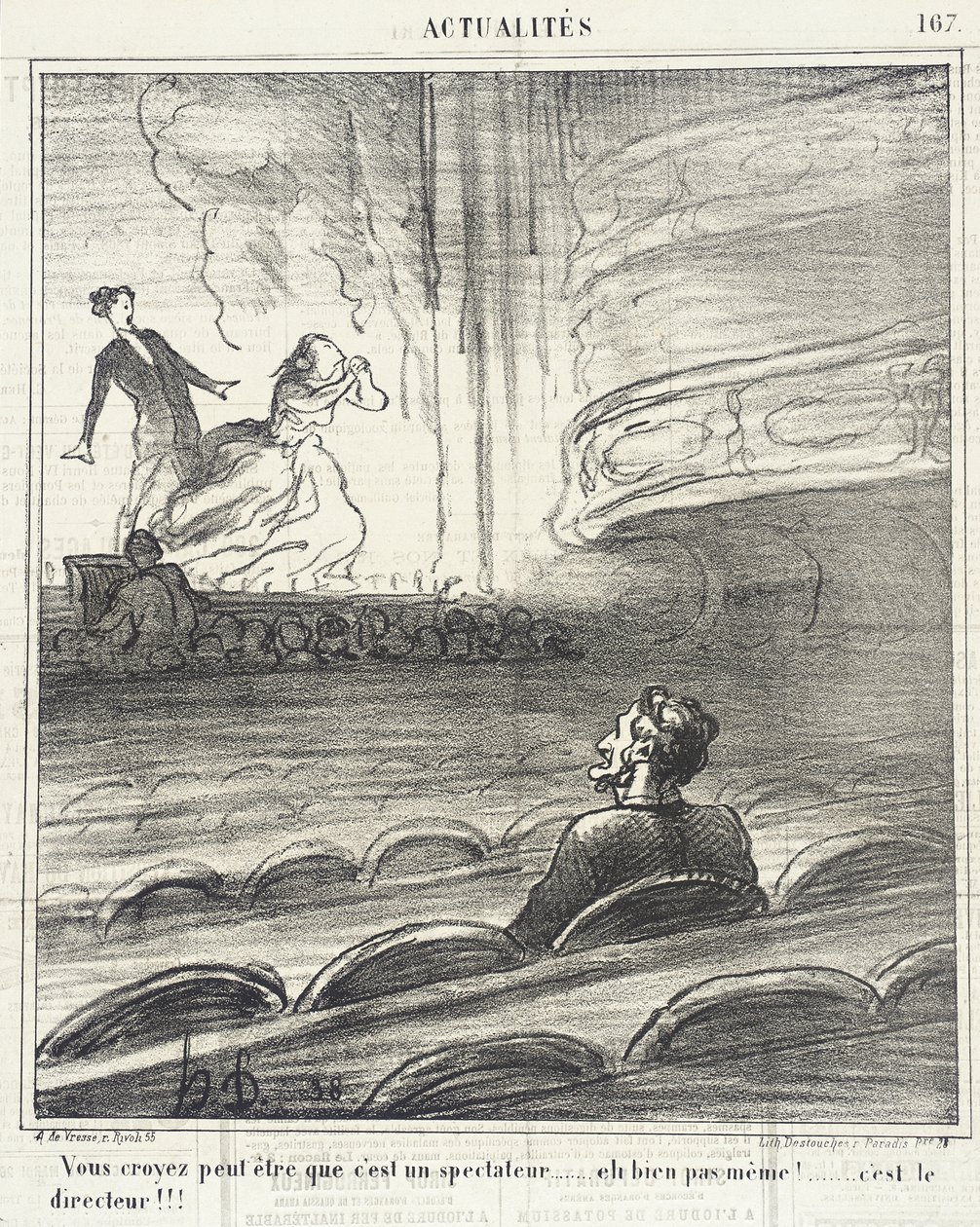 Sie glauben... dass es ein Zuschauer ist... von Honoré Daumier