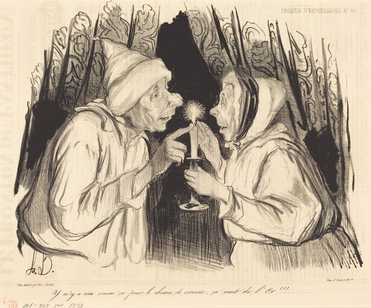 Es gibt nichts Besseres gegen Schnupfen... von Honoré Daumier