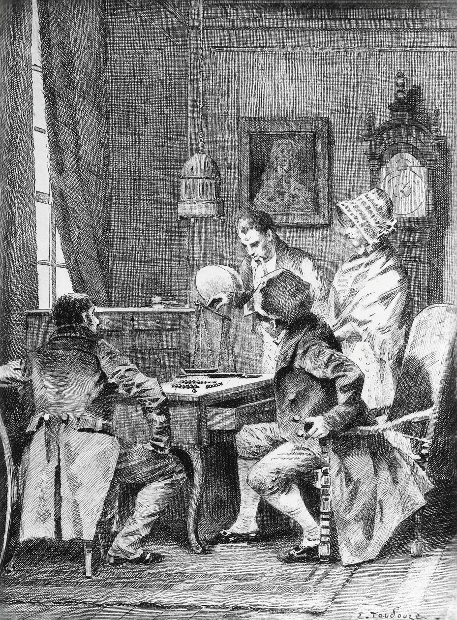 Illustration von Edouard Toudouze für Der Ehevertrag von Honore de Balzac