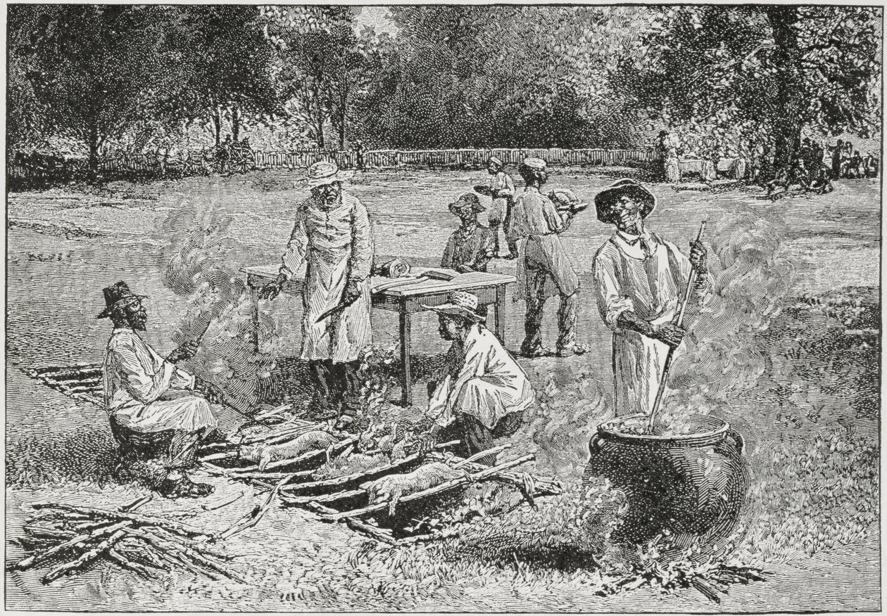 Ein südliches Barbecue, Illustration aus 