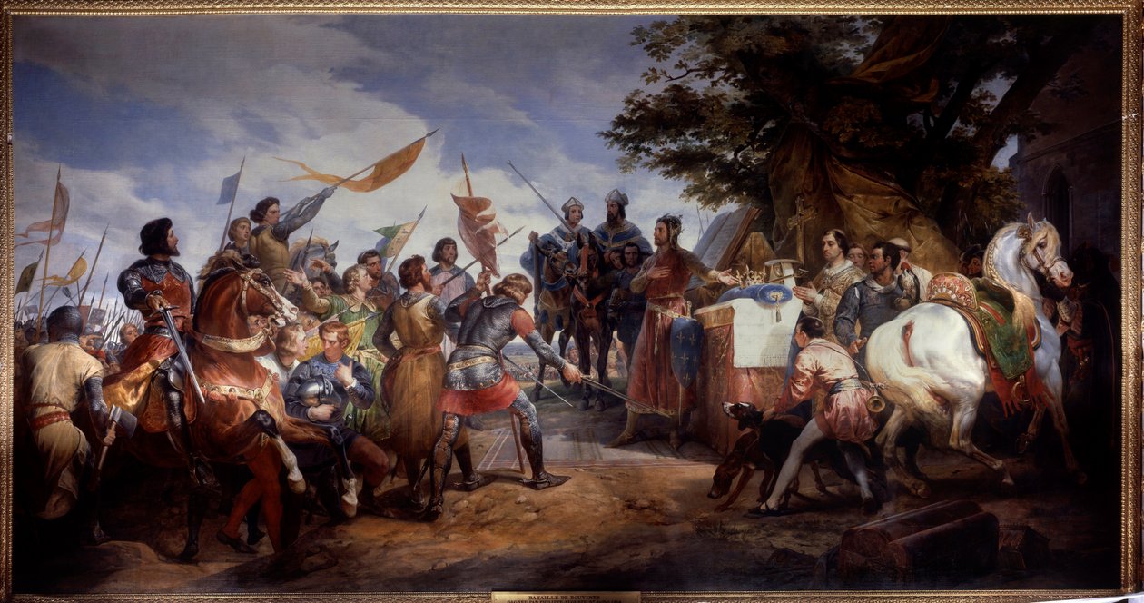 Französisch-Englischer Krieg (1202-1214): Die Schlacht von Bouvines am 27.07.1214 von Emile Jean Horace Vernet