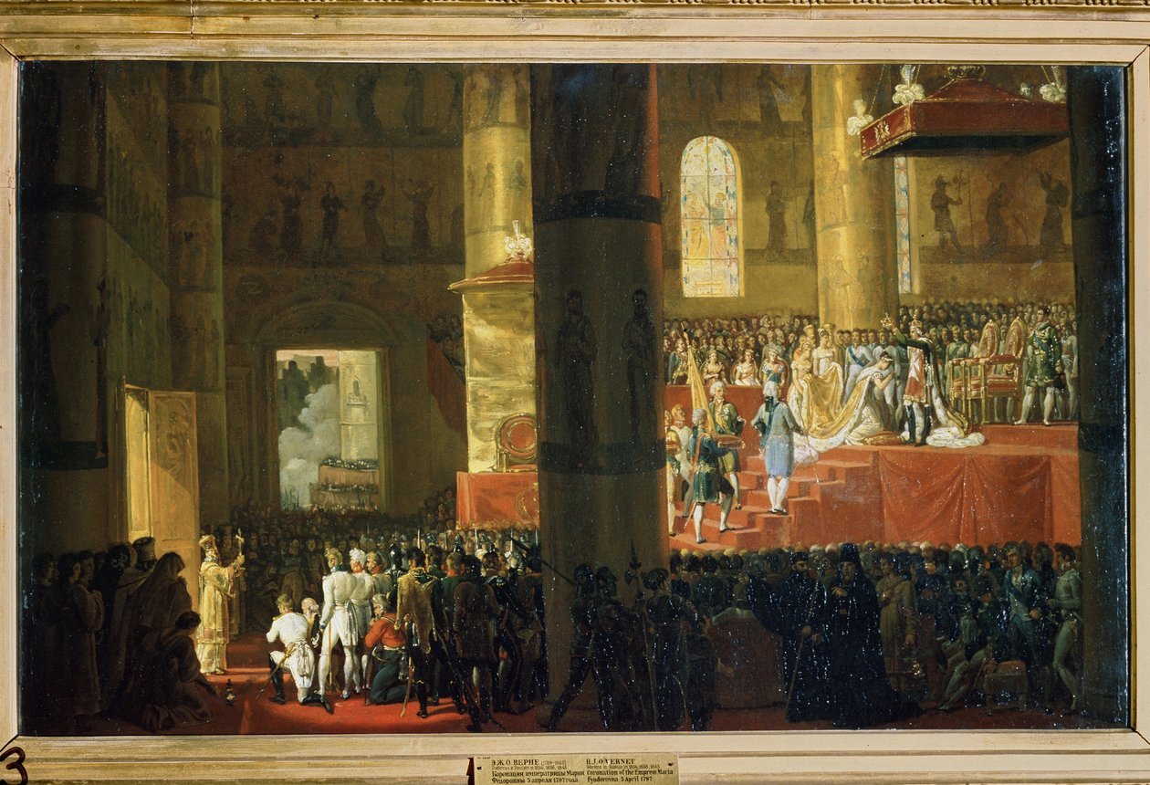 Die Krönung der Kaiserin Maria Fjodorowna am 5. April 1797 von Emile Jean Horace Vernet