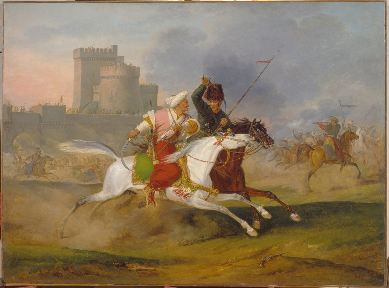 Türke und Kosake von Emile Jean Horace Vernet