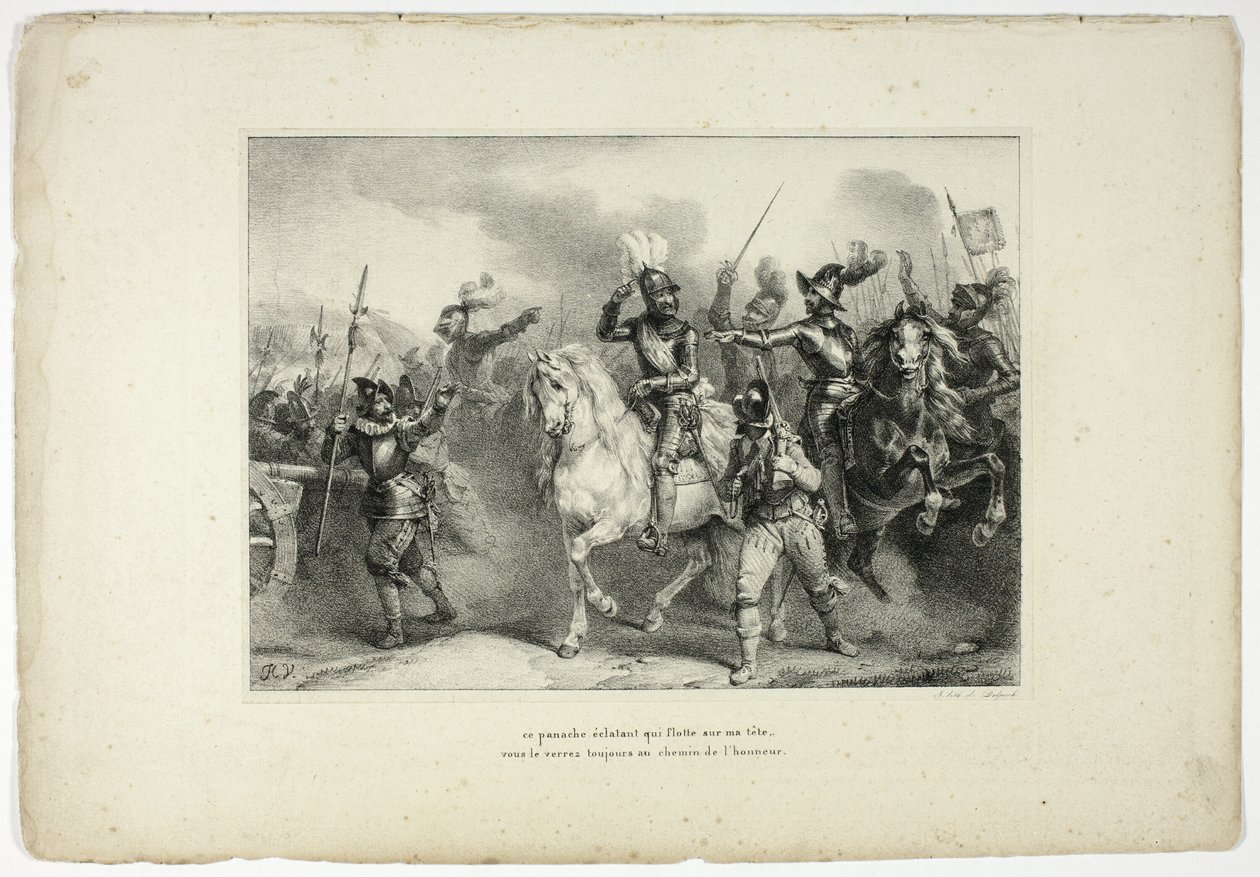 dieser strahlende Federbusch, der über meinem Kopf schwebt... von Horace Vernet