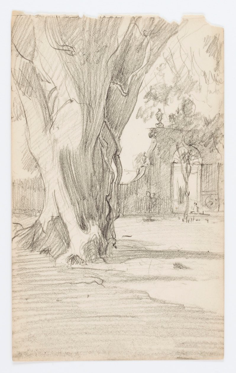Ohne Titel (Baumstamm mit Tor) von Howard Russell Butler