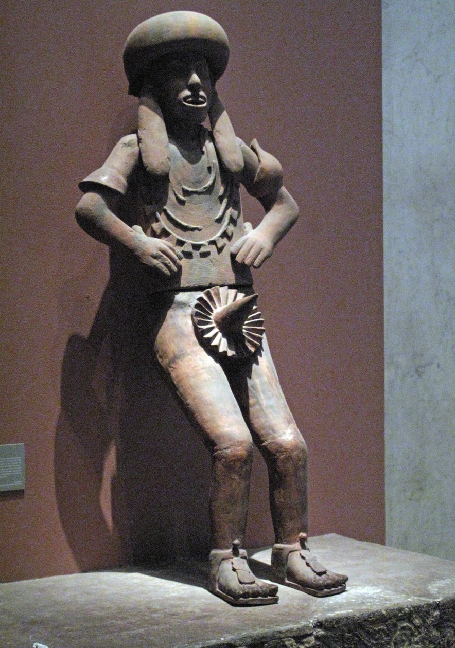 Statue eines Priesters, Postklassische Periode, ca. 900-1521 (Terrakotta) von Huaxtec Huaxtec