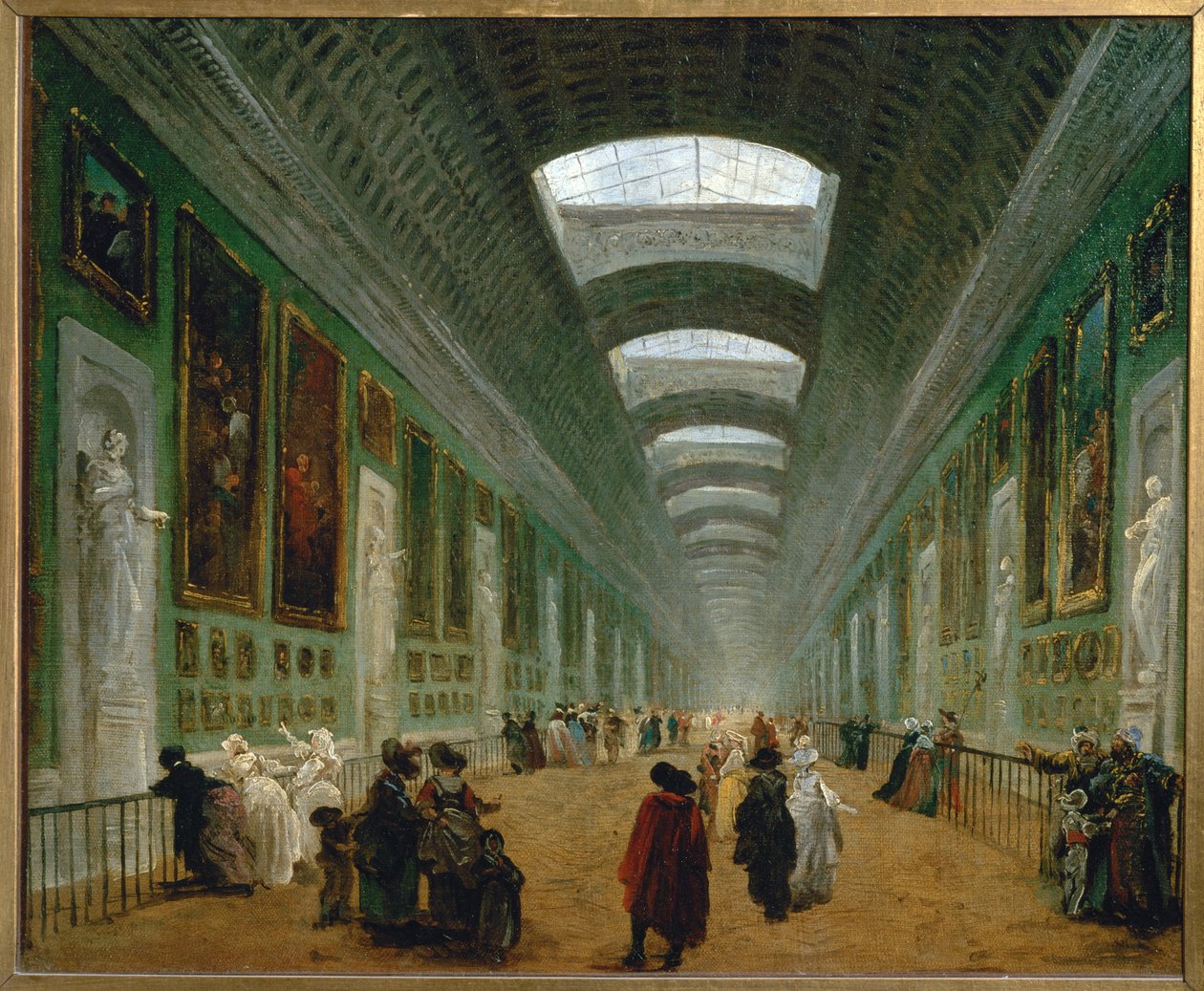 Entwurf für die Umgestaltung der Großen Galerie des Louvre von Hubert (circle of) Robert