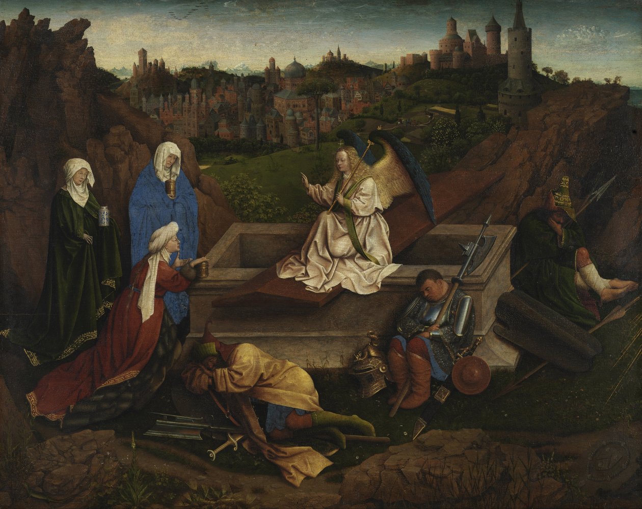 Die drei Marien am Grab, ca. 1440 von Hubert Eyck