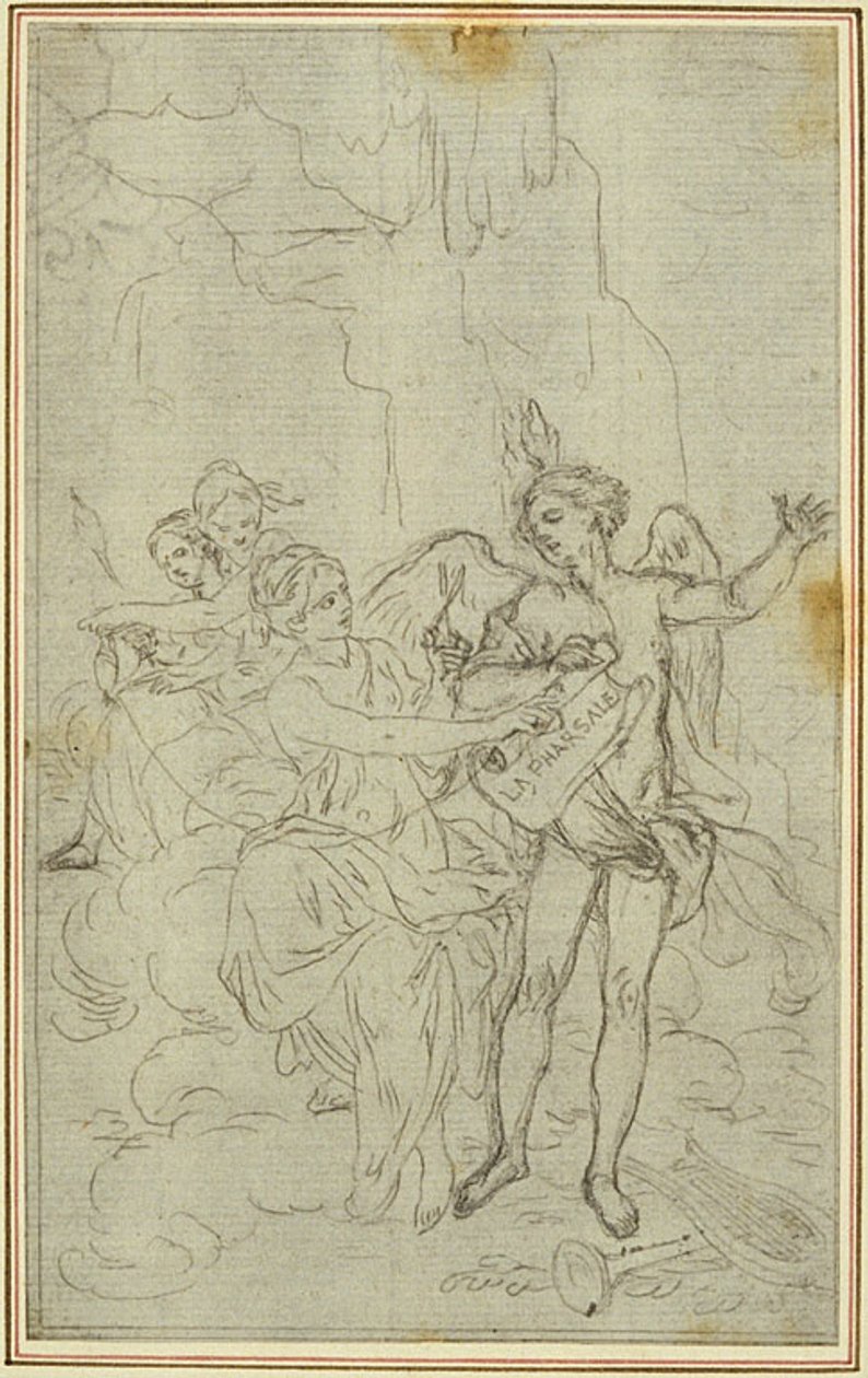 Studie: Vignette-Frontispiz für Lucains "La Pharsale" von Hubert Francois Gravelot
