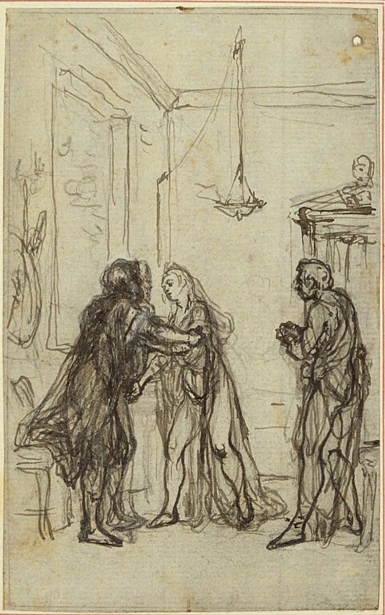 Studie zu Lucains "La Pharsale", Gesang II von Hubert Francois Gravelot