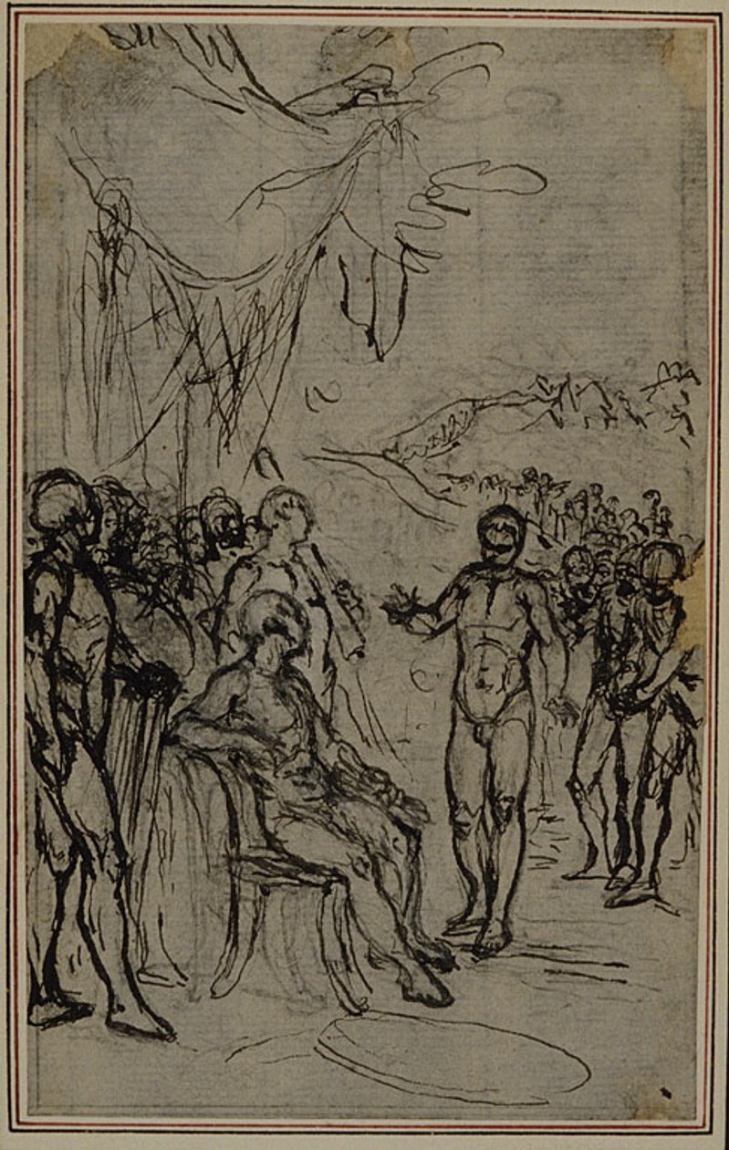 Studie für Lucains "La Pharsale", Gesang IV von Hubert Francois Gravelot