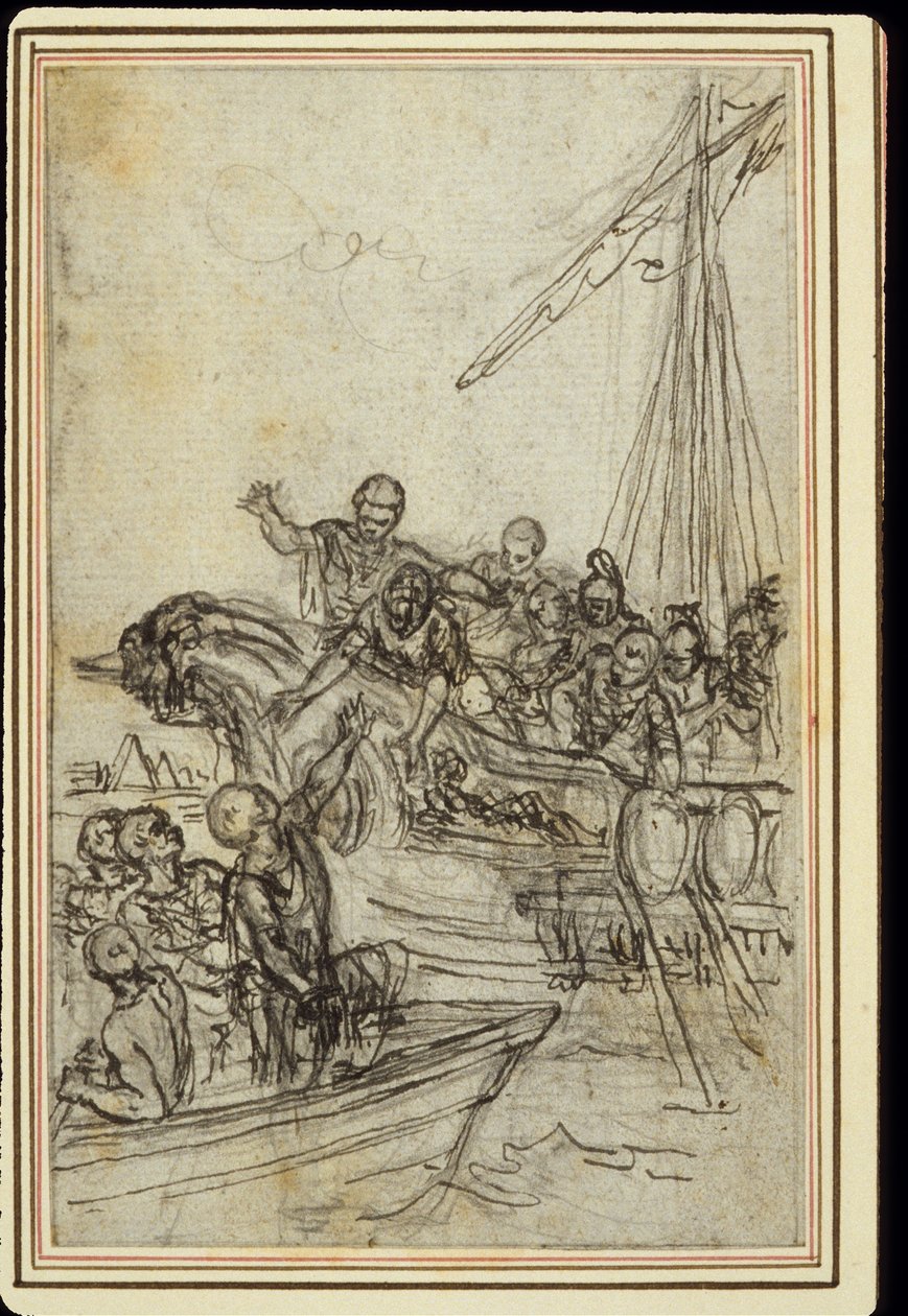 Studie zu Lucains "La Pharsale", Gesang VIII von Hubert Francois Gravelot