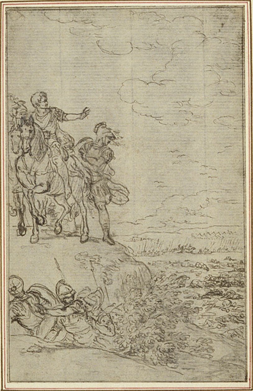 Studie für Lucains "La Pharsale", Canto VII von Hubert Francois Gravelot