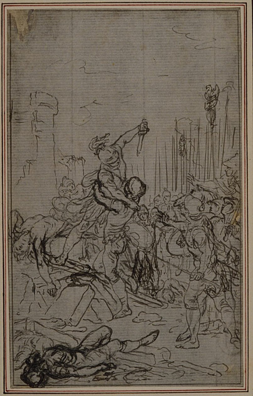 Studie für Lucains "La Pharsale", Canto VI von Hubert Francois Gravelot