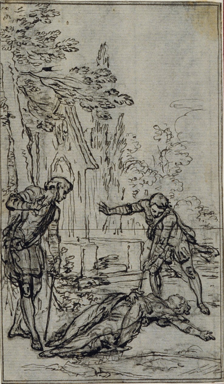 Studie für Vignette in Voltaires "La Pucelle d