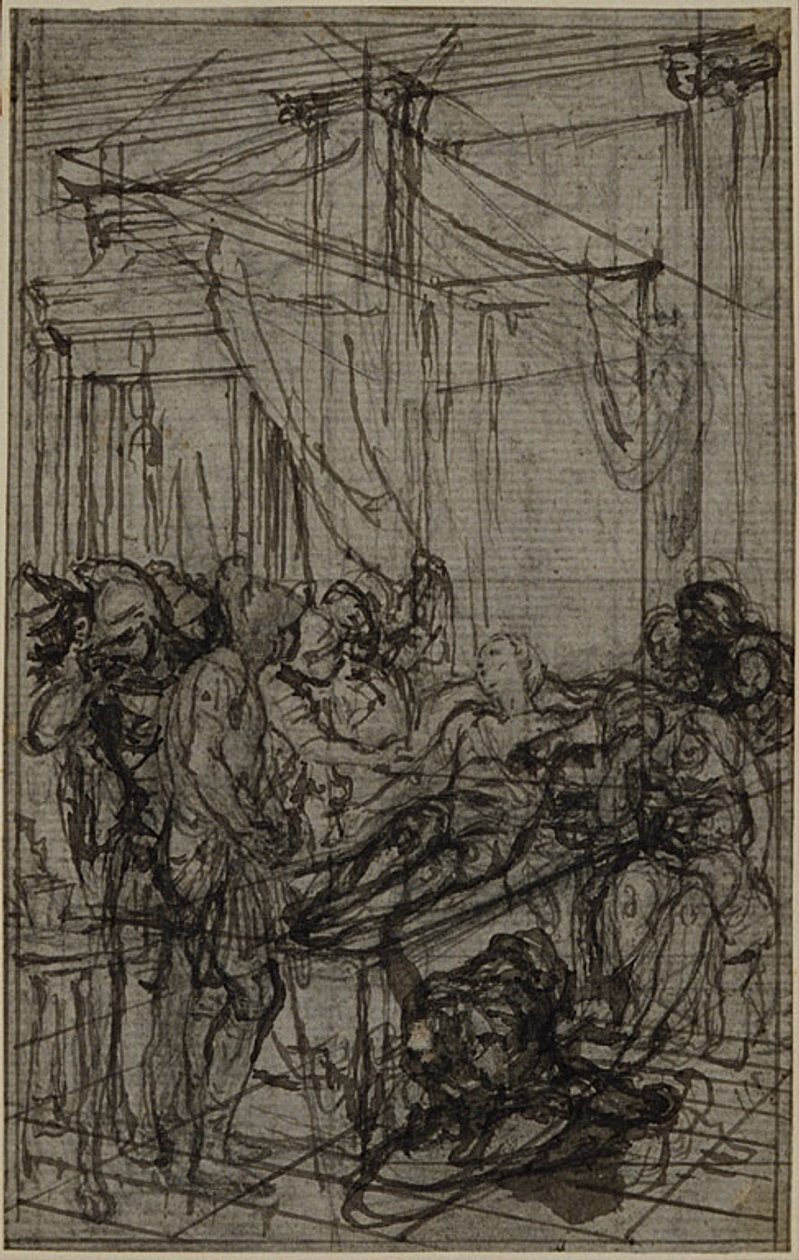 Studie für eine Illustration in Tacitus "Tibère, ou Les Six Premiers Livres des Annales", Buch II, Bd. 1 von Hubert Francois Gravelot