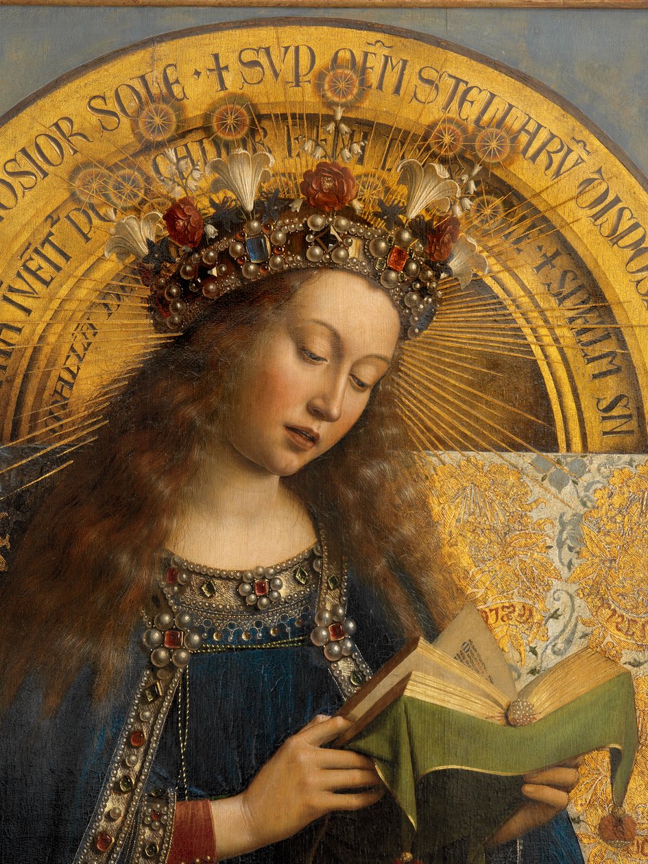 Detail der Jungfrau Maria, vom Genter Altar von Hubert & Jan van (1390 1441) Eyck
